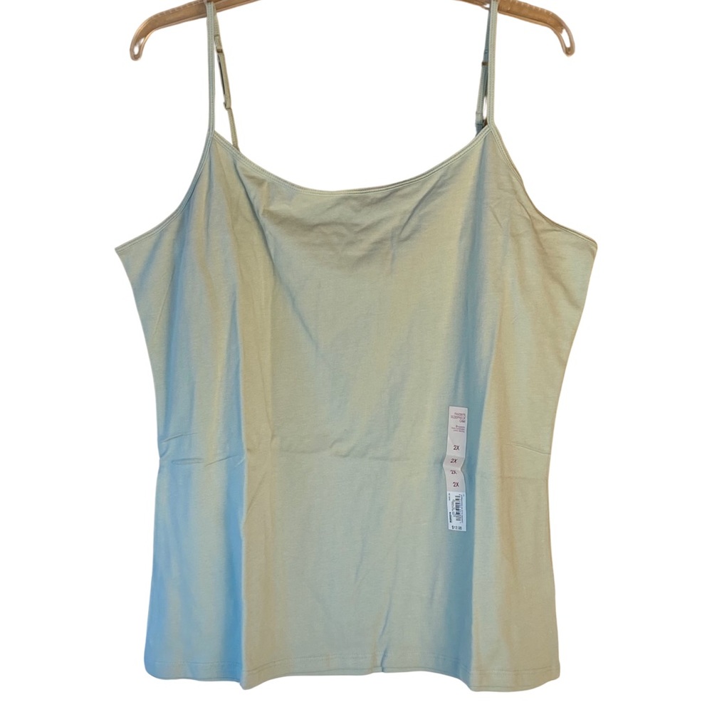 So 2X Scoop Neck Cami, NWT, mint green